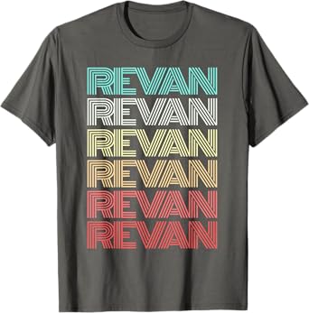 First Name REVAN Indian Boy Retro Personalized Custom T-Shirt