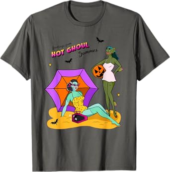 Quote Greetings from HOT GHOUL Summer Funny Halloween Design T-Shirt