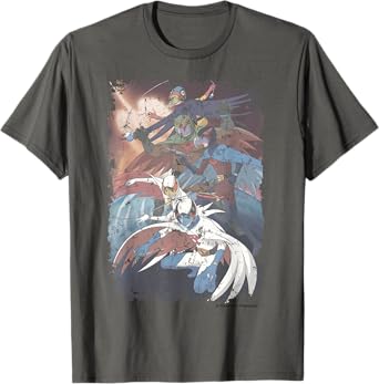 Manga Gatchaman Poster Planet Distressed T-Shirt