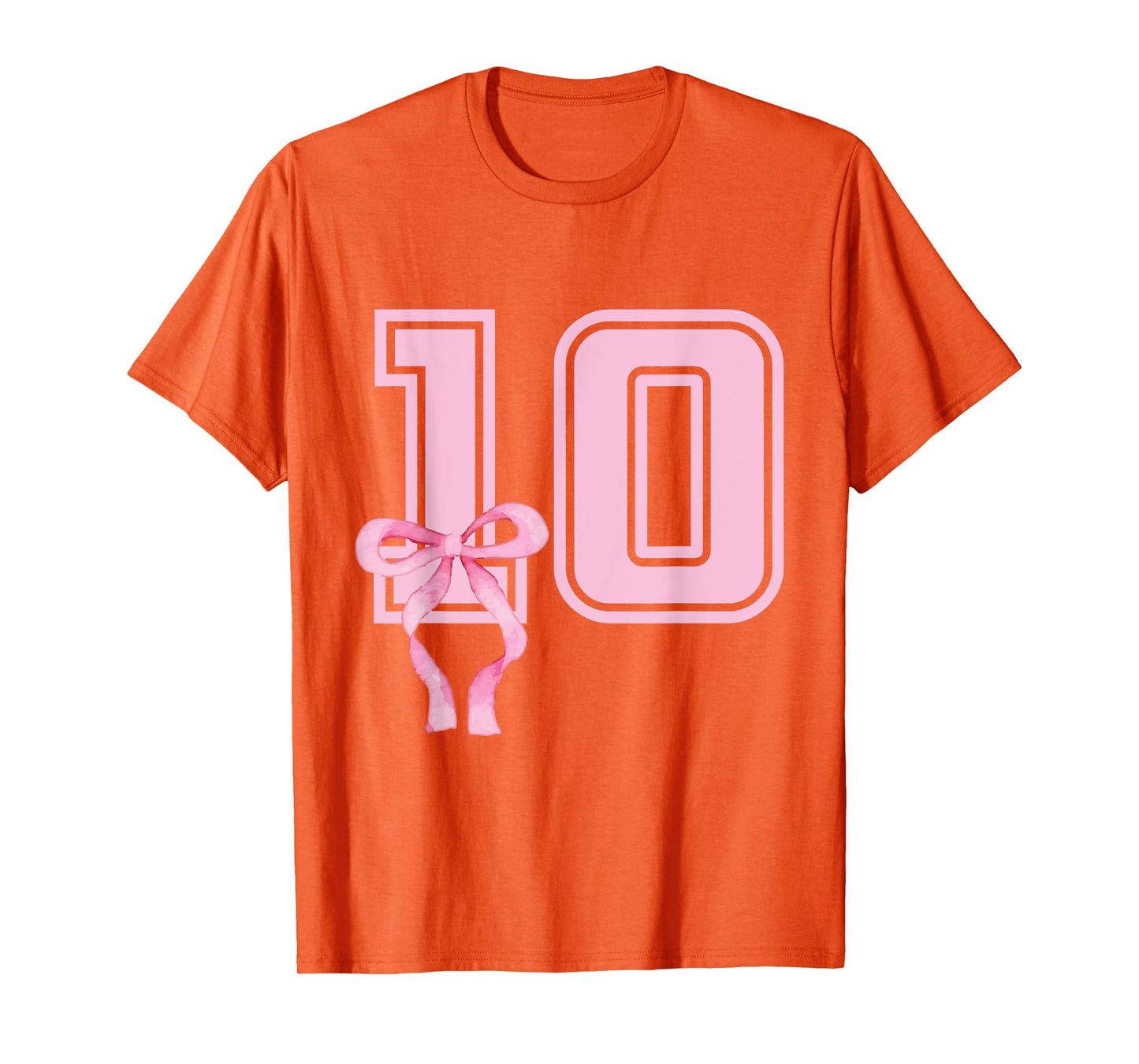 10 Year Old Birthday Girl Coquette Pink Bow Aesthetic T-Shirt