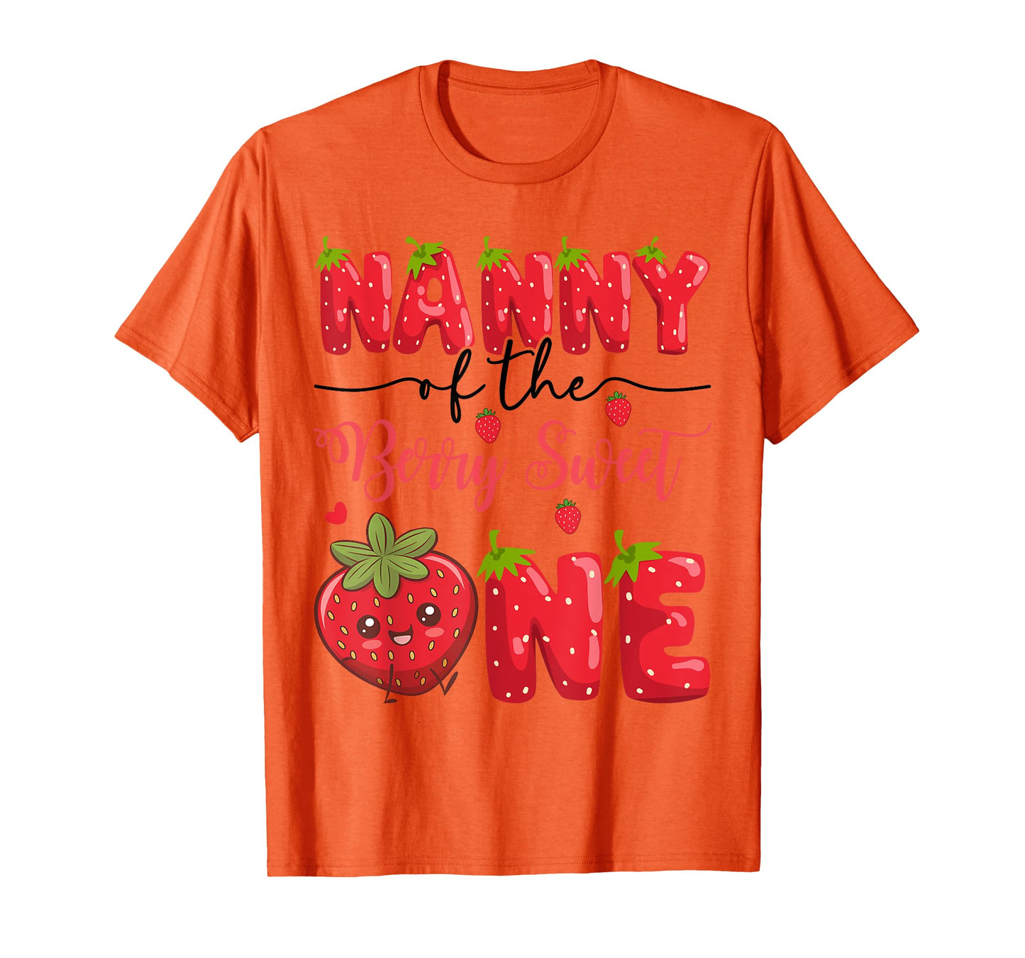 Nanny Of The Berry Sweet One Strawberry First Birthday T-Shirt