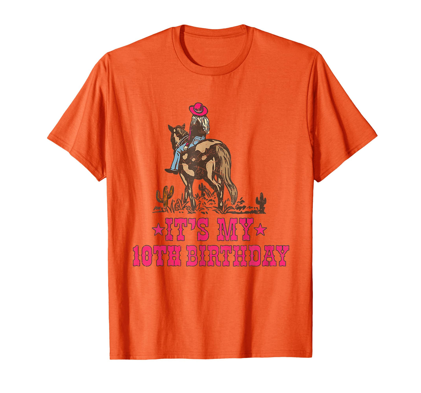 10 Year Old Cowgirl Riding Horse It's my 10th Birthday T-Shirt