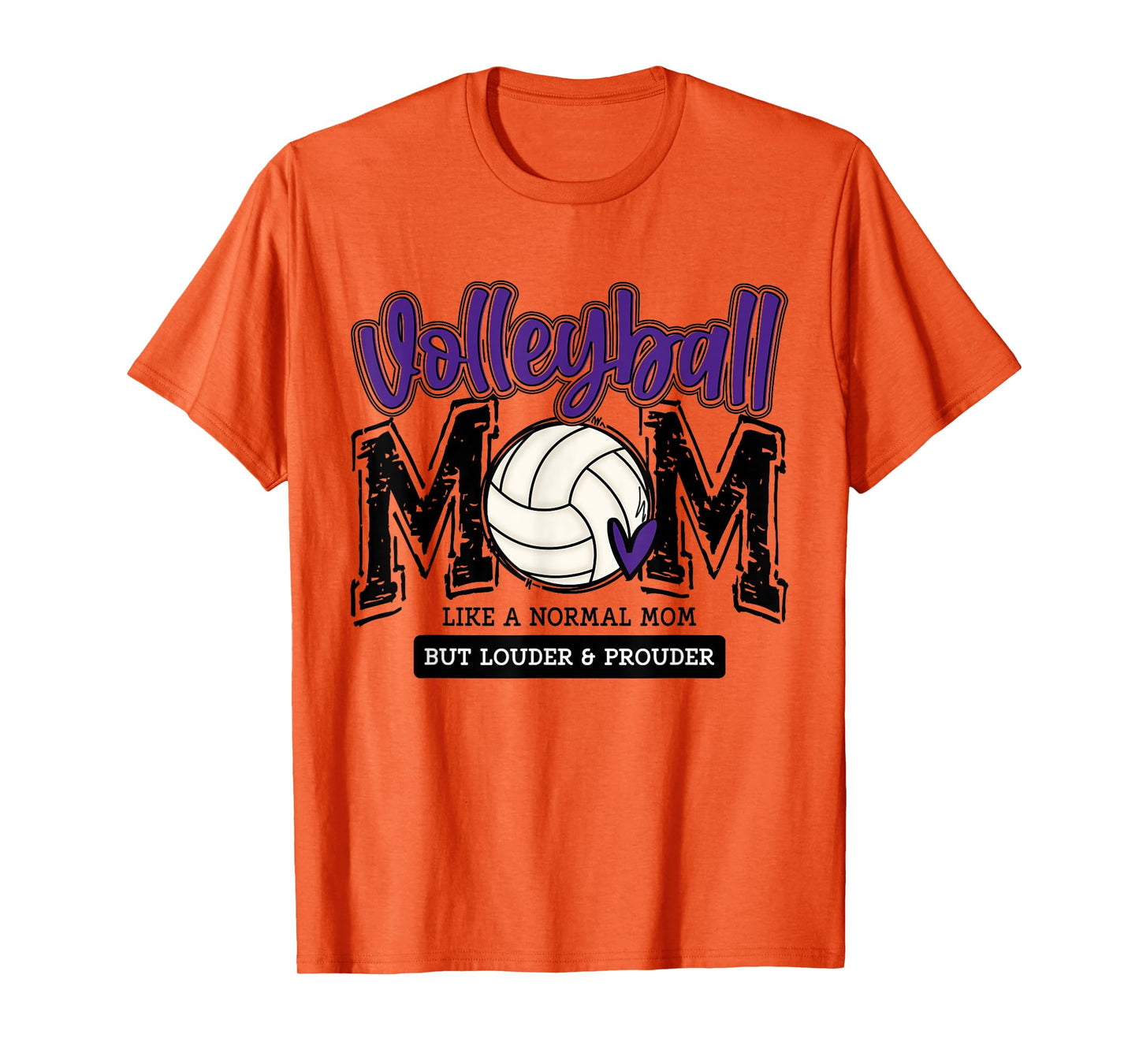 Volleyball Mom Purple Game Day Mama Daughter Family Team T-Shirt