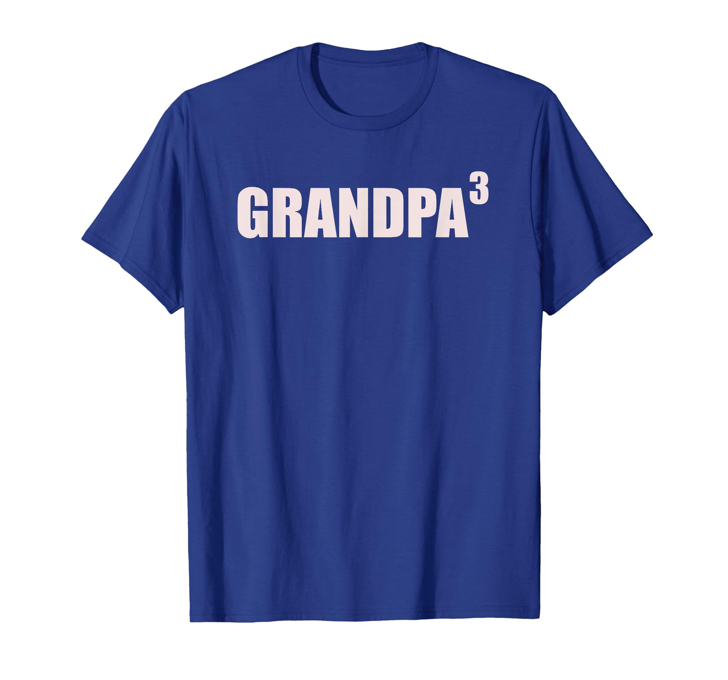 Grandpa 3 Grandkids 3rd Time Cubed Grandpa Of Three T-Shirt