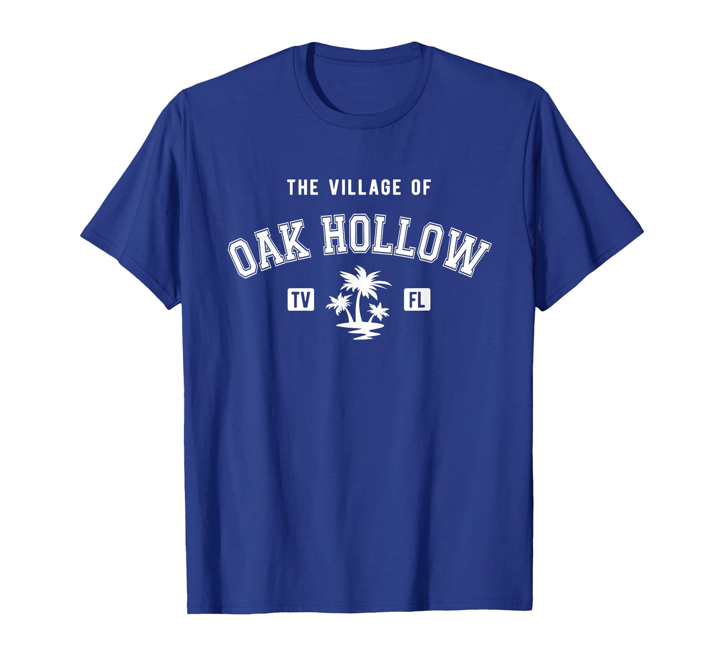 The Village of Oak Hollow Classic Style Palm Trees Design T-Shirt