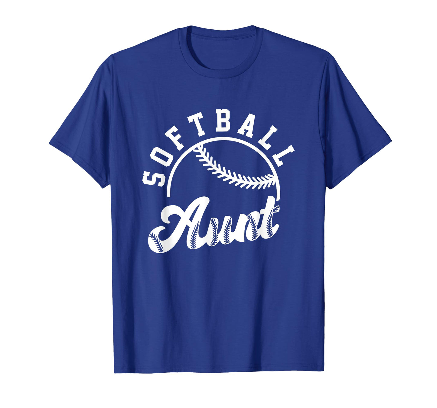 Retro Vintage Softball Aunt Love Baller Gameday Matching T-Shirt
