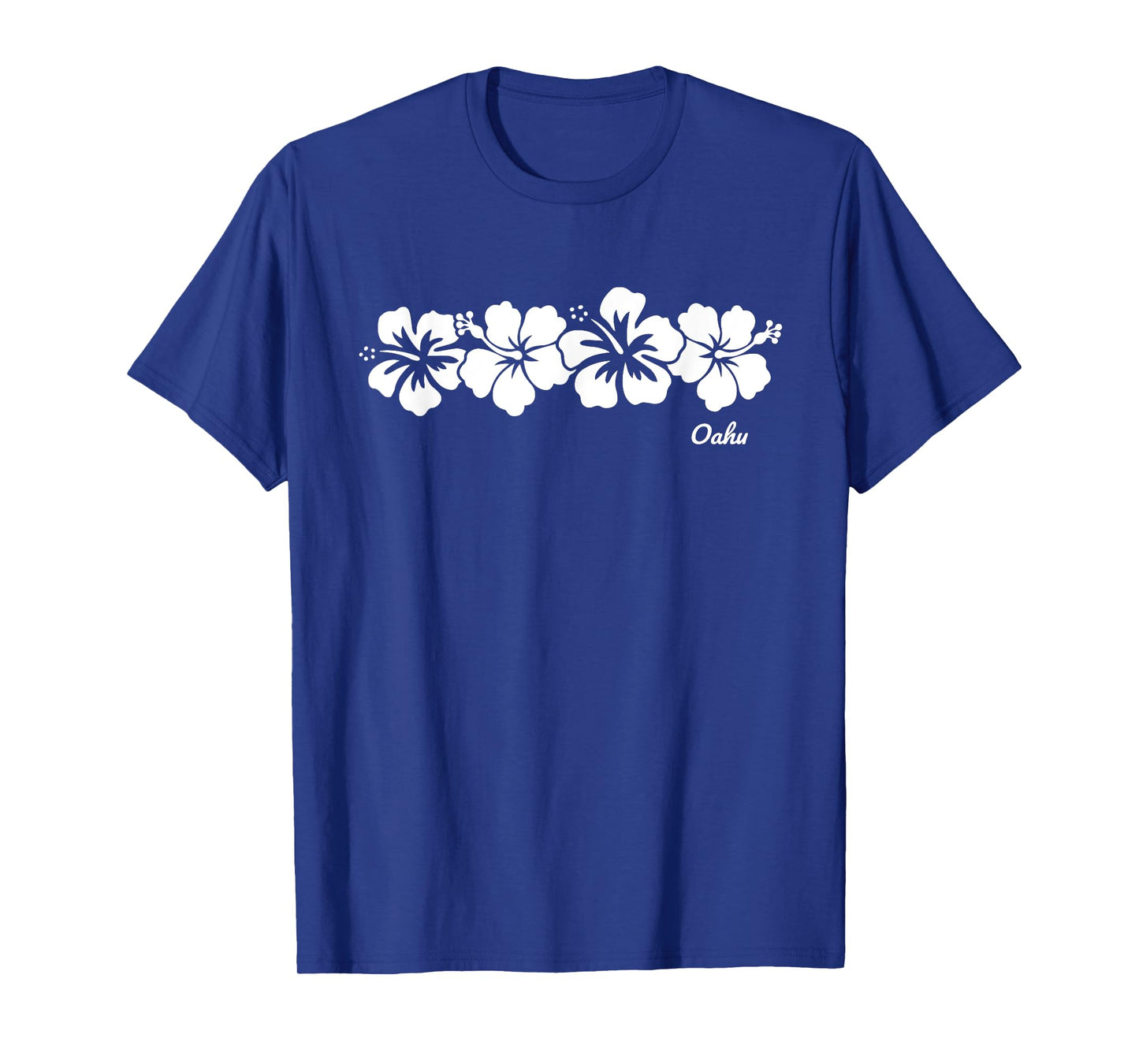 Oahu Hawaii Souvenir Hibiscus Flower Vacation Hawaiian T-Shirt
