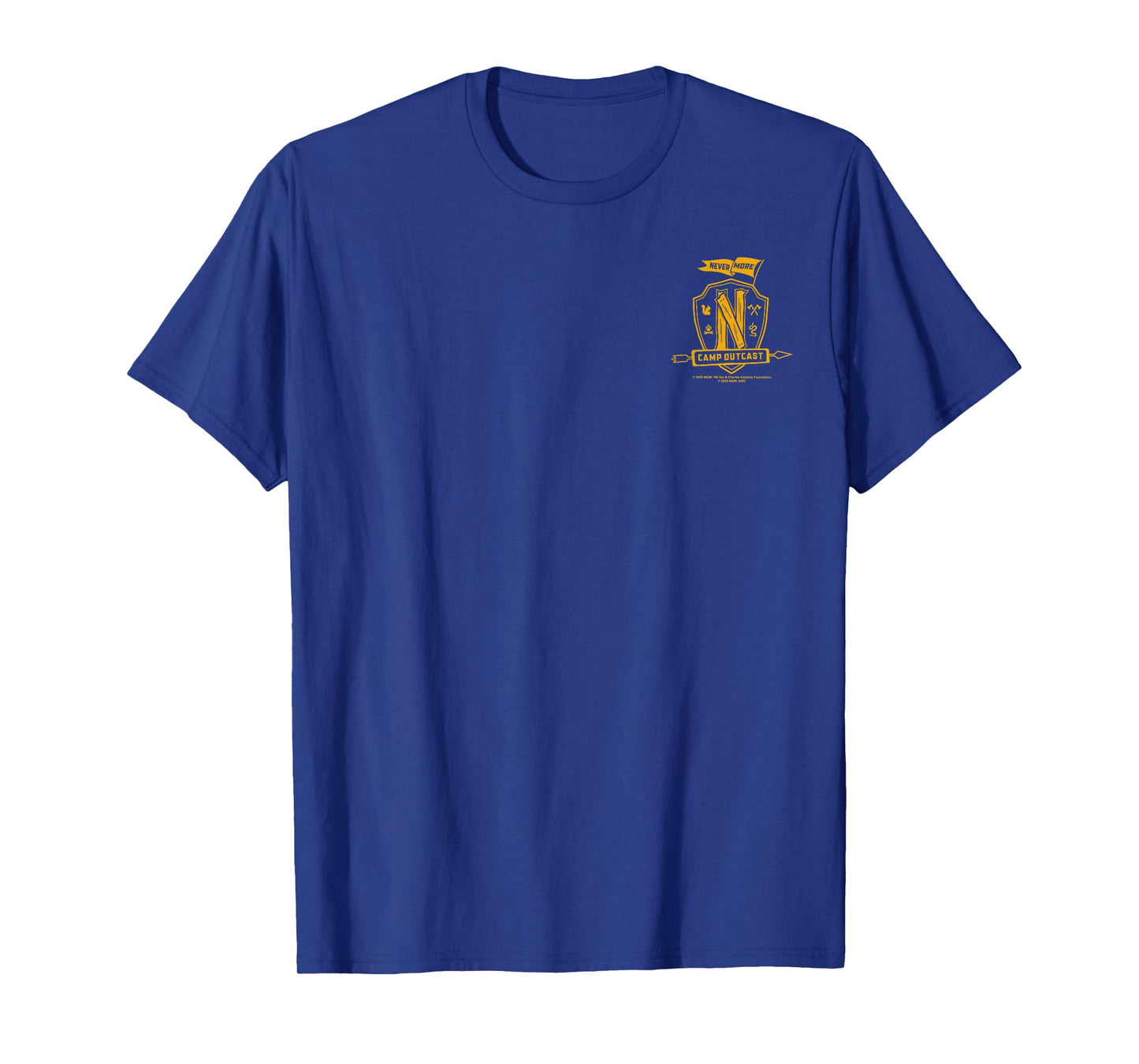 Wednesday Season 2 Nevermore Camp Outcast Left Pocket Logo T-Shirt