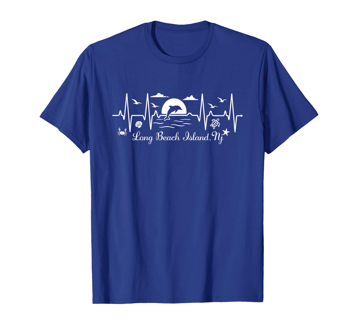 Long Beach Island, NJ Summer Vacation EKG Nature Lover T-Shirt