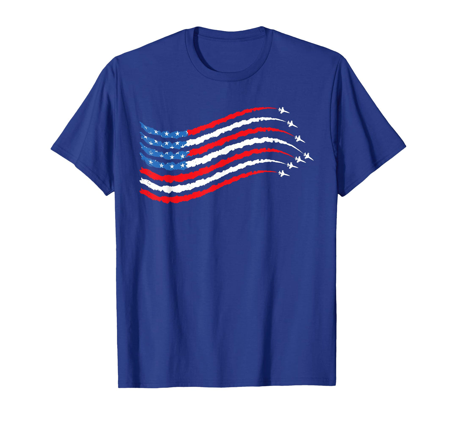 Patriotic USA Flag Fighter Jets Boys Mens 4th of July T-Shirt