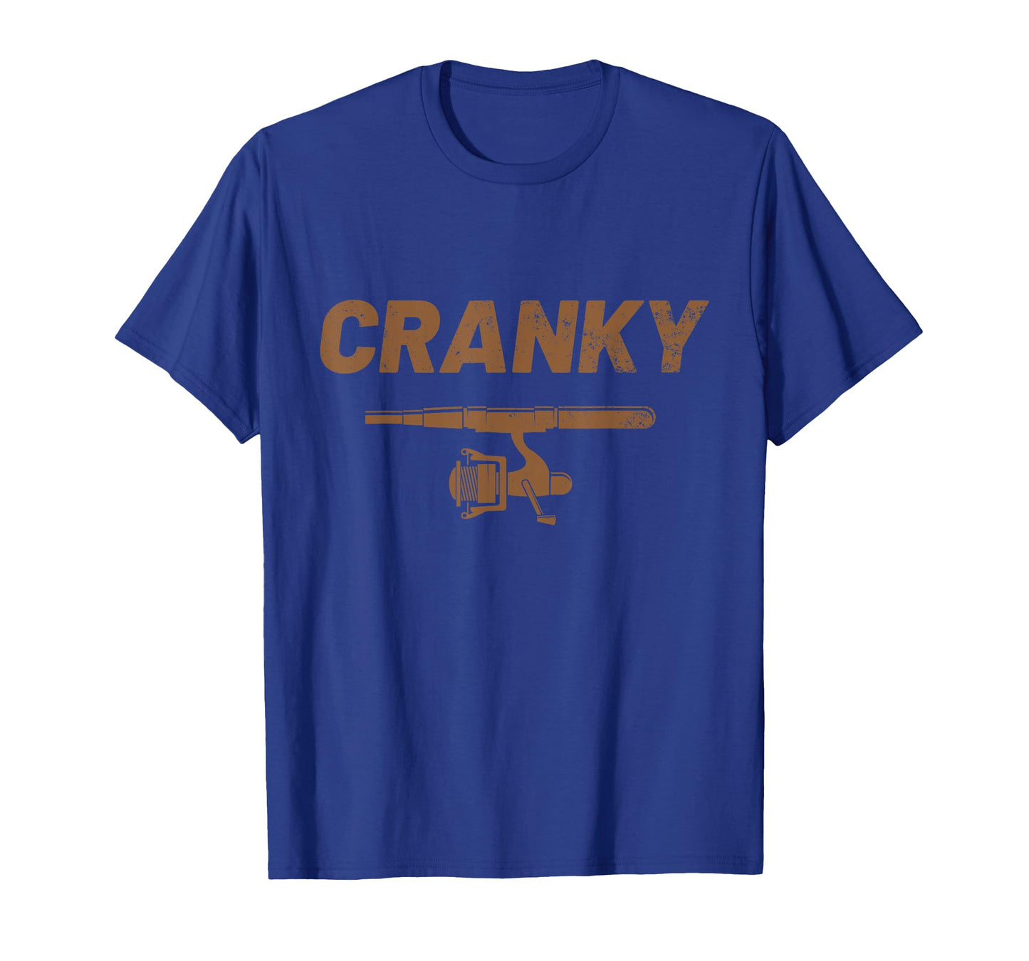 Cranky Fishing Reel Funny Angling Humor Design T-Shirt