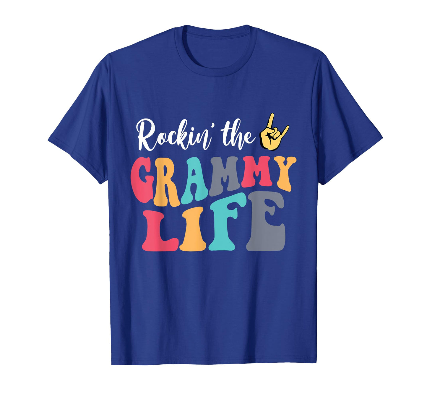 Retro Vintage Rockin' The Grammy Life Birthday Mother's Day T-Shirt
