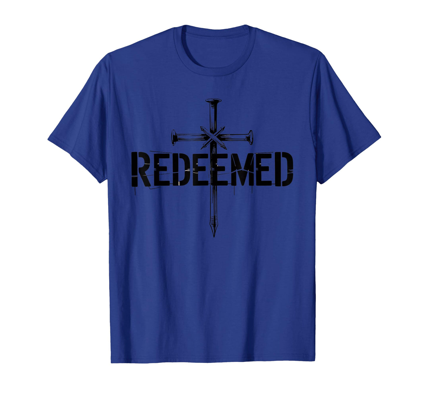 Redeemed Cross Nails Men Women Christian Graphic Tee retro T-Shirt