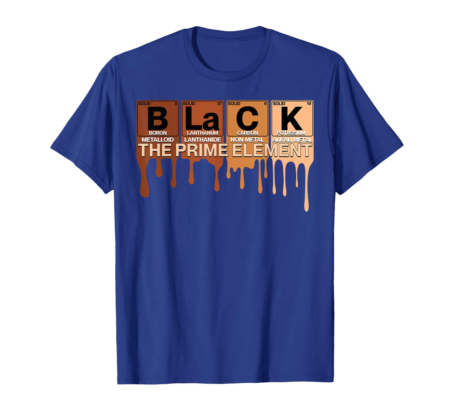 Black The Prime Element Black History Month Periodic Table T-Shirt