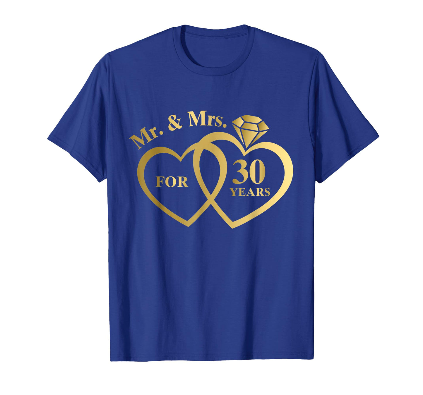 Mr And Mrs For 30 Years 30th Wedding Anniversary Couple T-Shirt