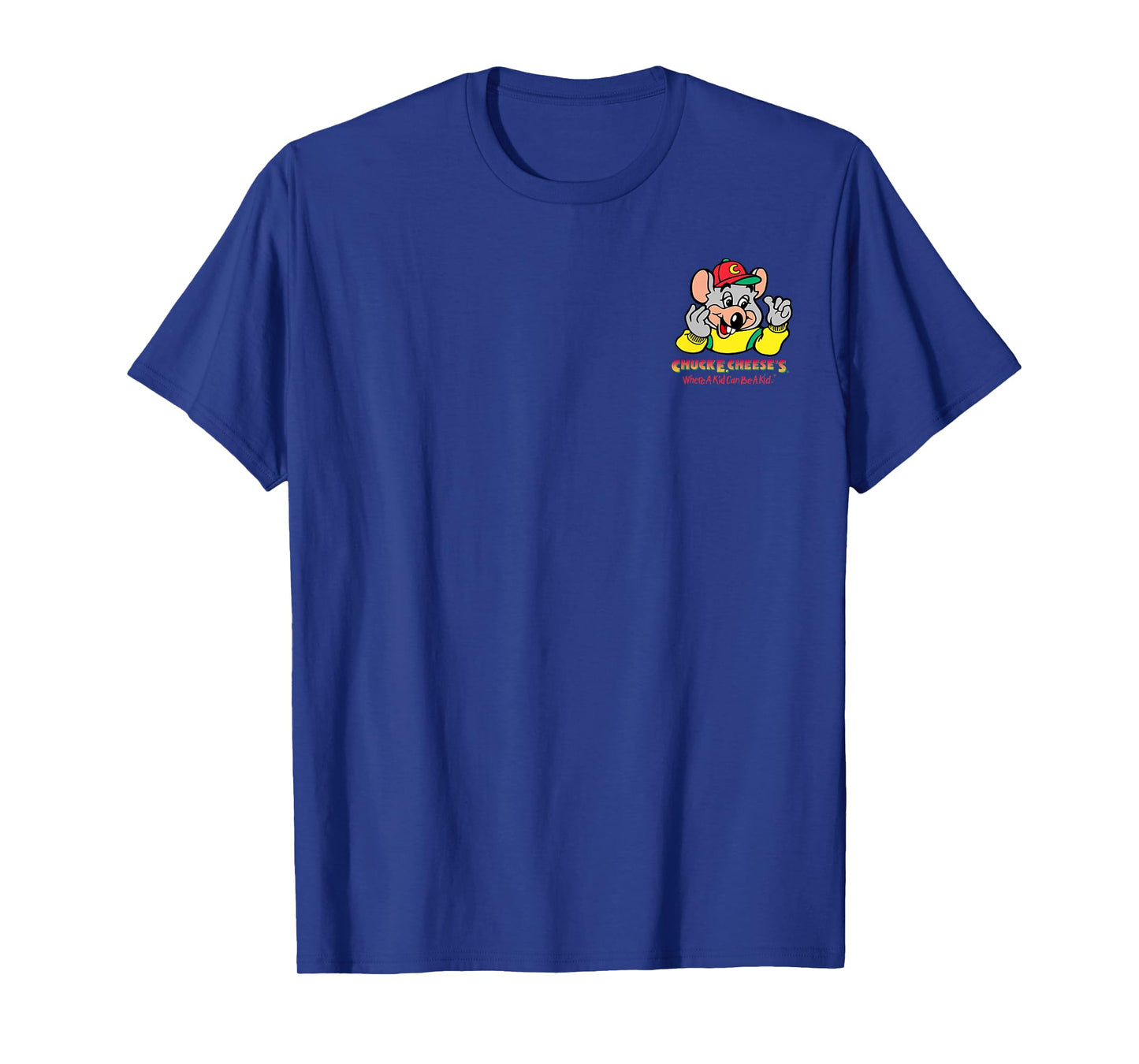 Chuck E. Cheese's Where A Kid Can Be A Kid Retro Pocket Logo T-Shirt
