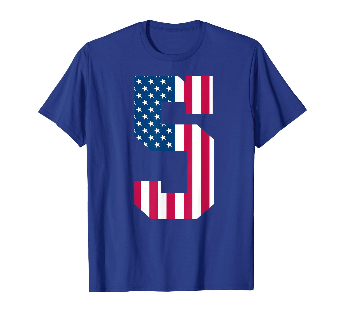 Fun 5th Birthday US American Flag 5th Of July Boy 5 Year Old T-Shirt