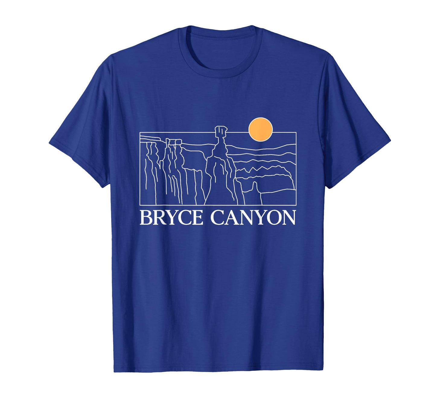 Bryce Canyon National Park Utah Minimalist Line Art Retro T-Shirt