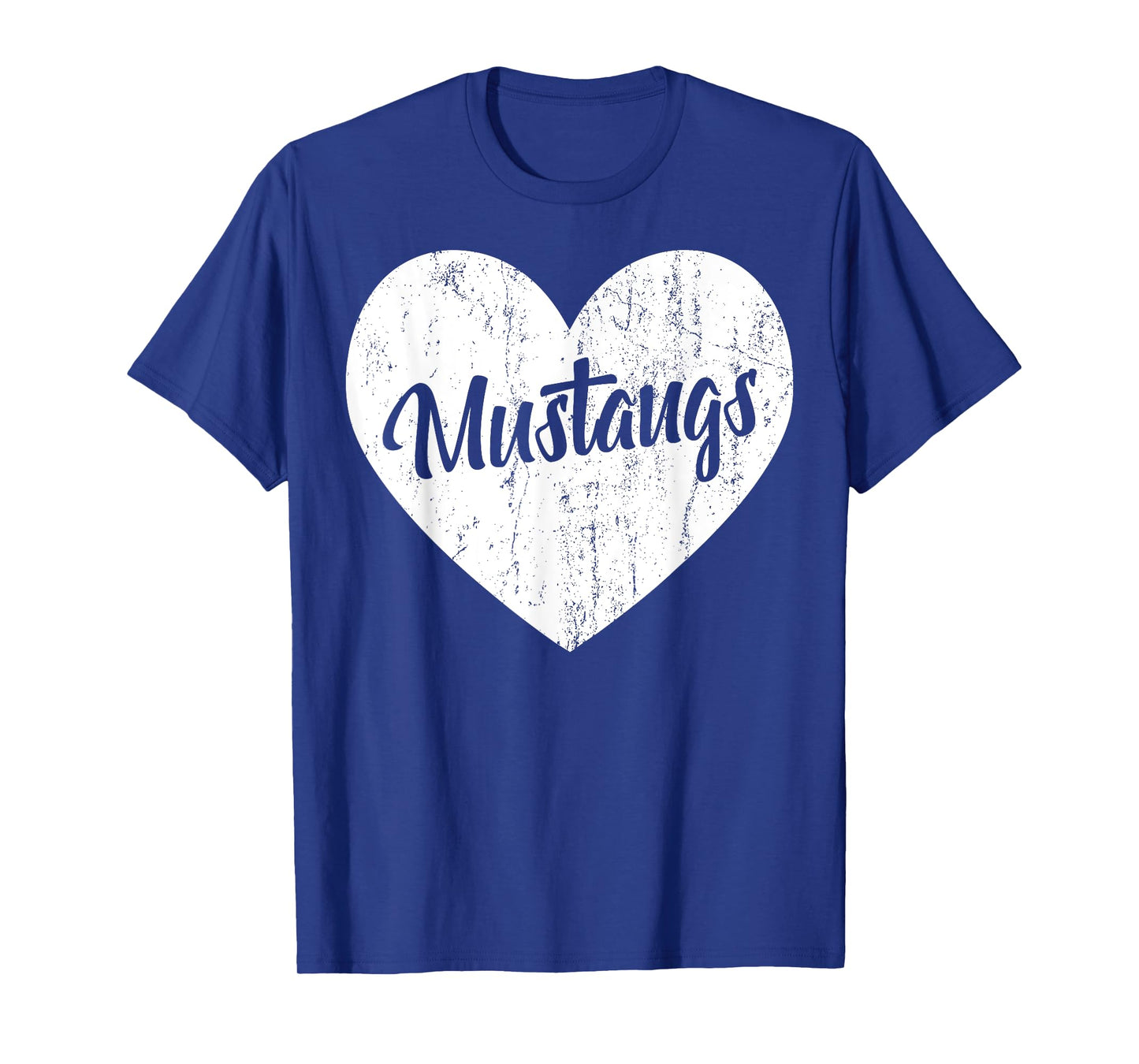Mustangs School Sports Fan Team Spirit Mascot Heart Gift T-Shirt