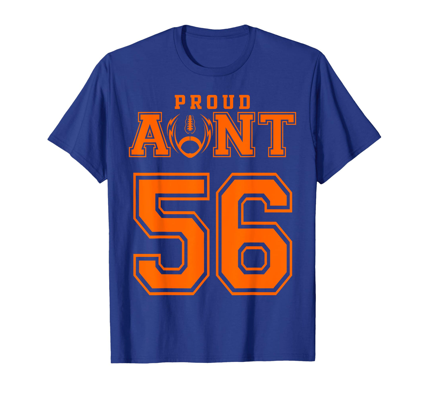 Custom Proud Football Aunt Number 56 OR T-Shirt