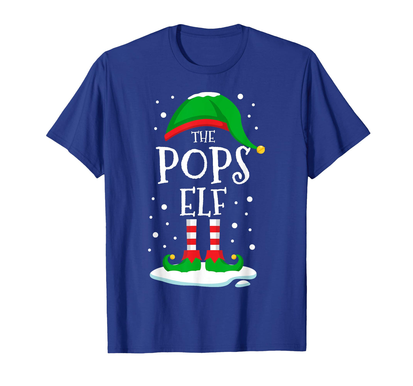The Pops Elf Christmas Family Matching Xmas Grandpa Funny T-Shirt