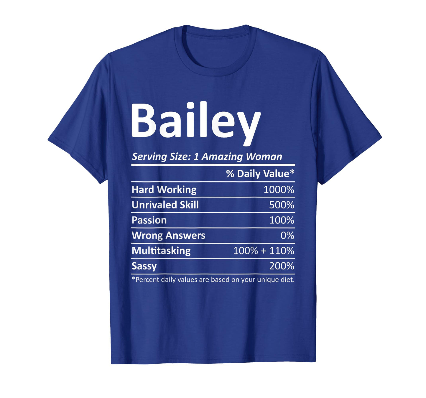 BAILEY Nutrition Personalized Name Funny Christmas Gift Idea T-Shirt