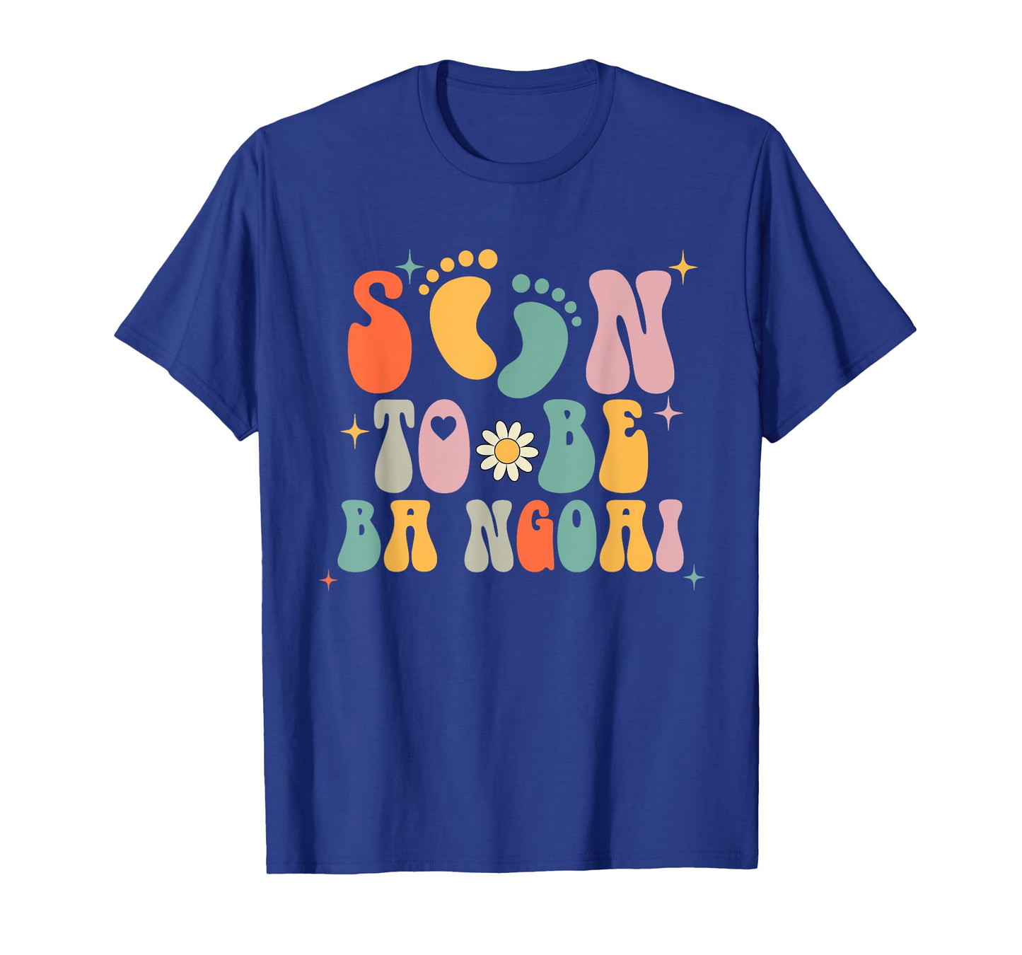 Groovy Retro First Time Grandma Soon To Be Ba Ngoai T-Shirt