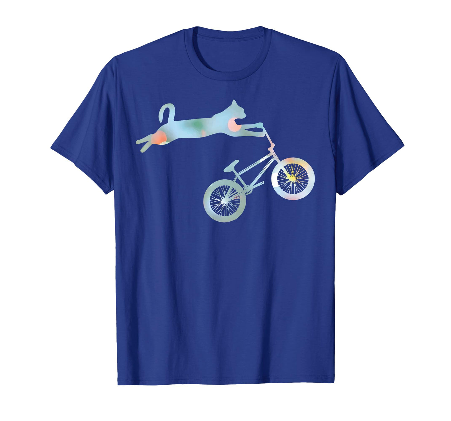 Funny Cat Riding BMX Art For Men Women BMX Bike BMX Lover T-Shirt