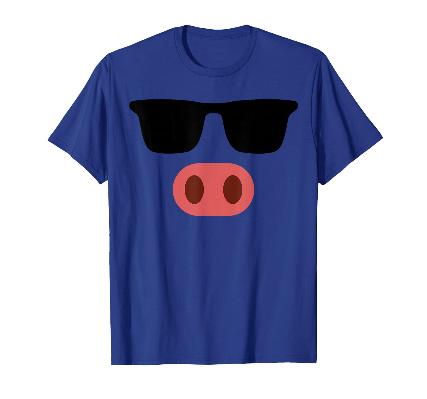 Funny Pink Pig Face Cool Sunglasses Cute Halloween Costume T-Shirt