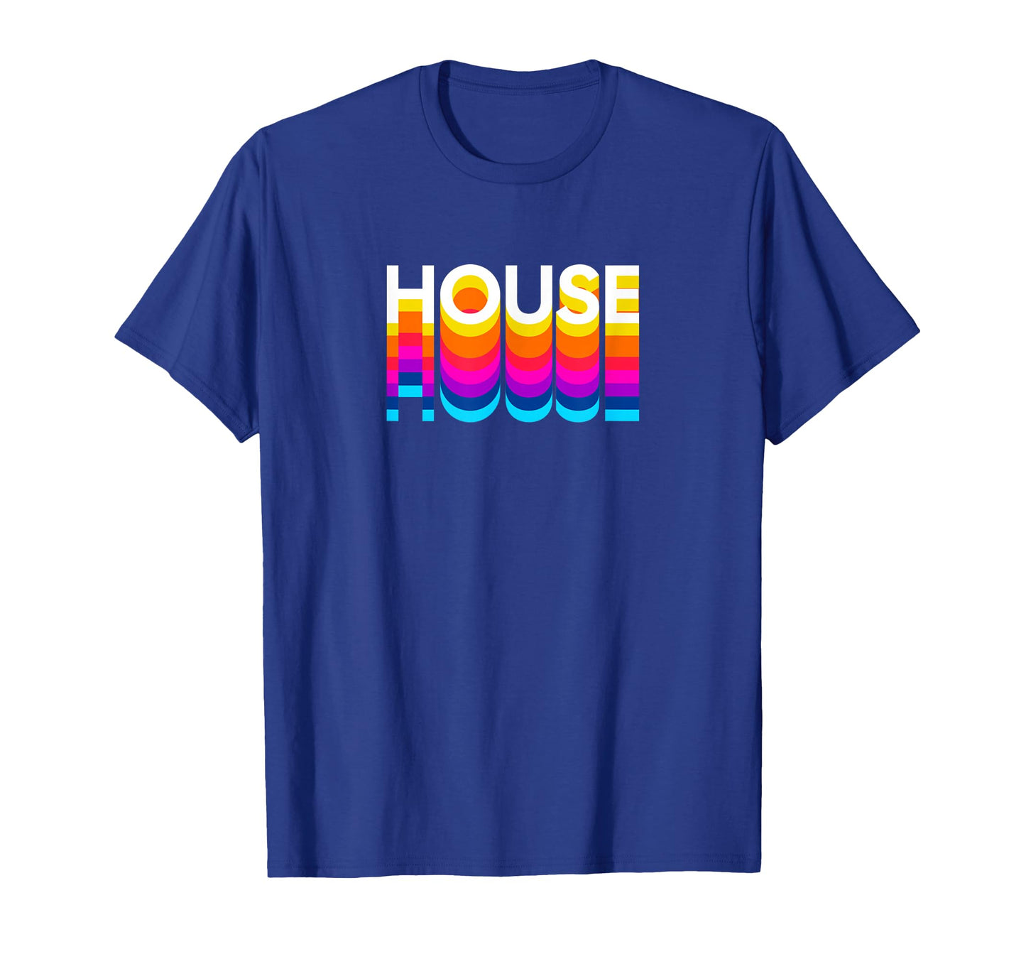 House Music Funny Multicolor Retro Music Art for Men Women T-Shirt