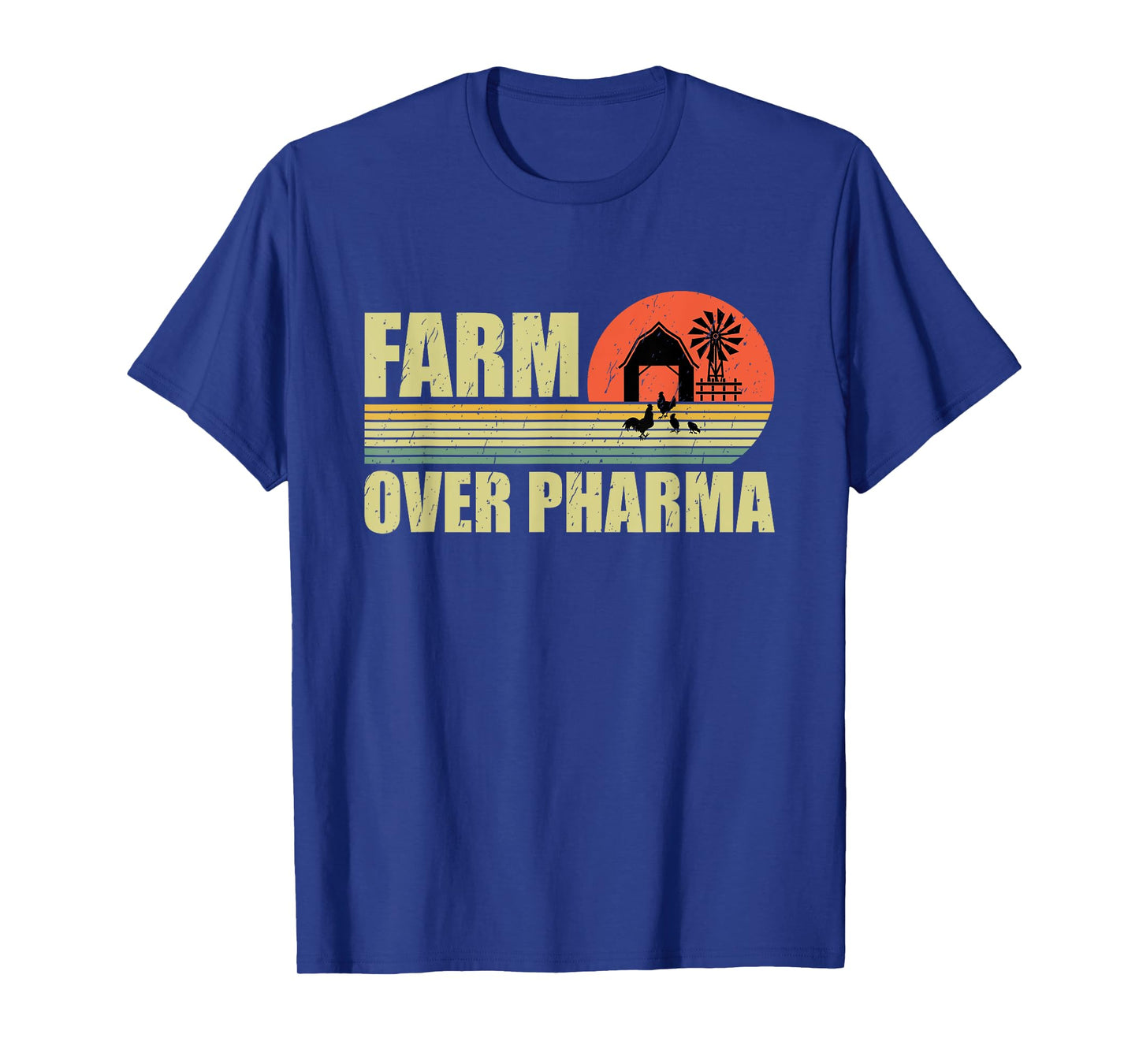 Farm Over Pharma Family Farming Mom Dad Grandpa Vintage T-Shirt