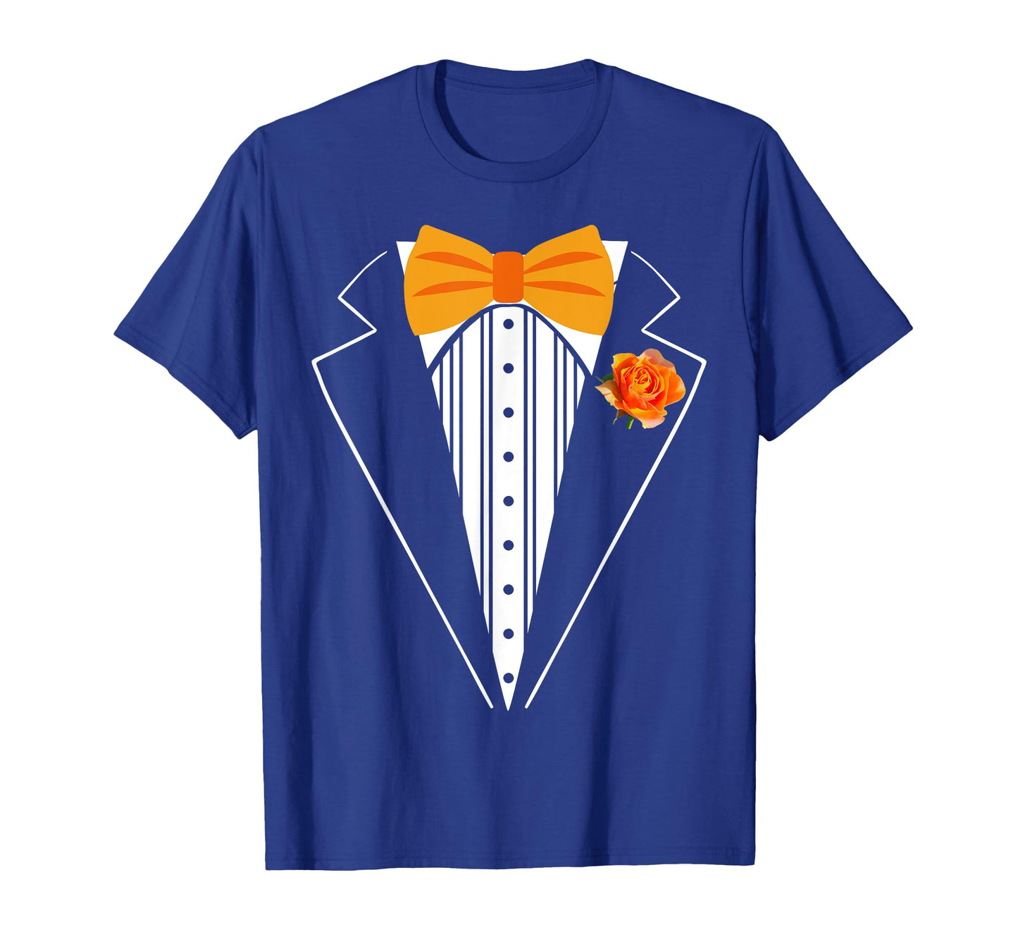 Kids Adult Orange Bowtie Tuxedo Toddler Costume Youth Tux T-Shirt