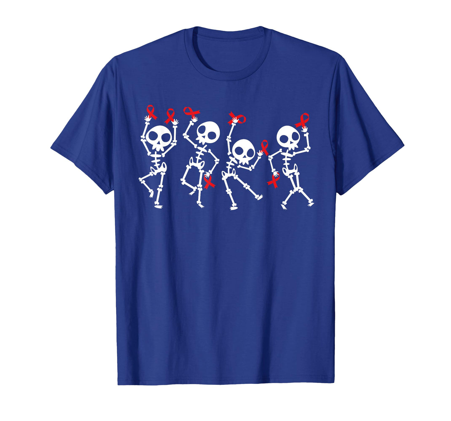 Red Ribbon week Awareness Skeleton Halloween Women Men Kids T-Shirt