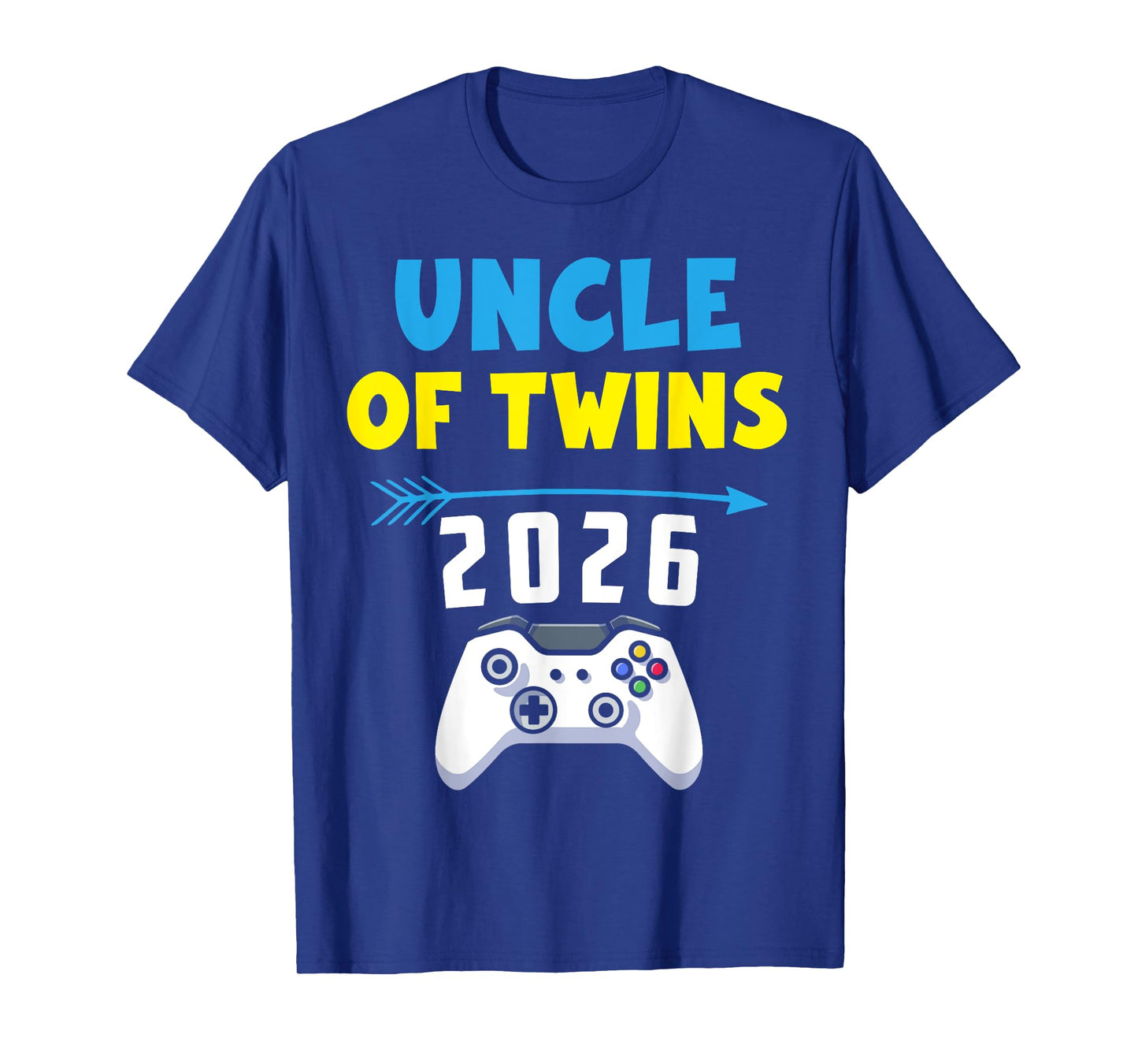 Uncle of Twins 2026 Funny Gamer Family Pregnancy Announce T-Shirt
