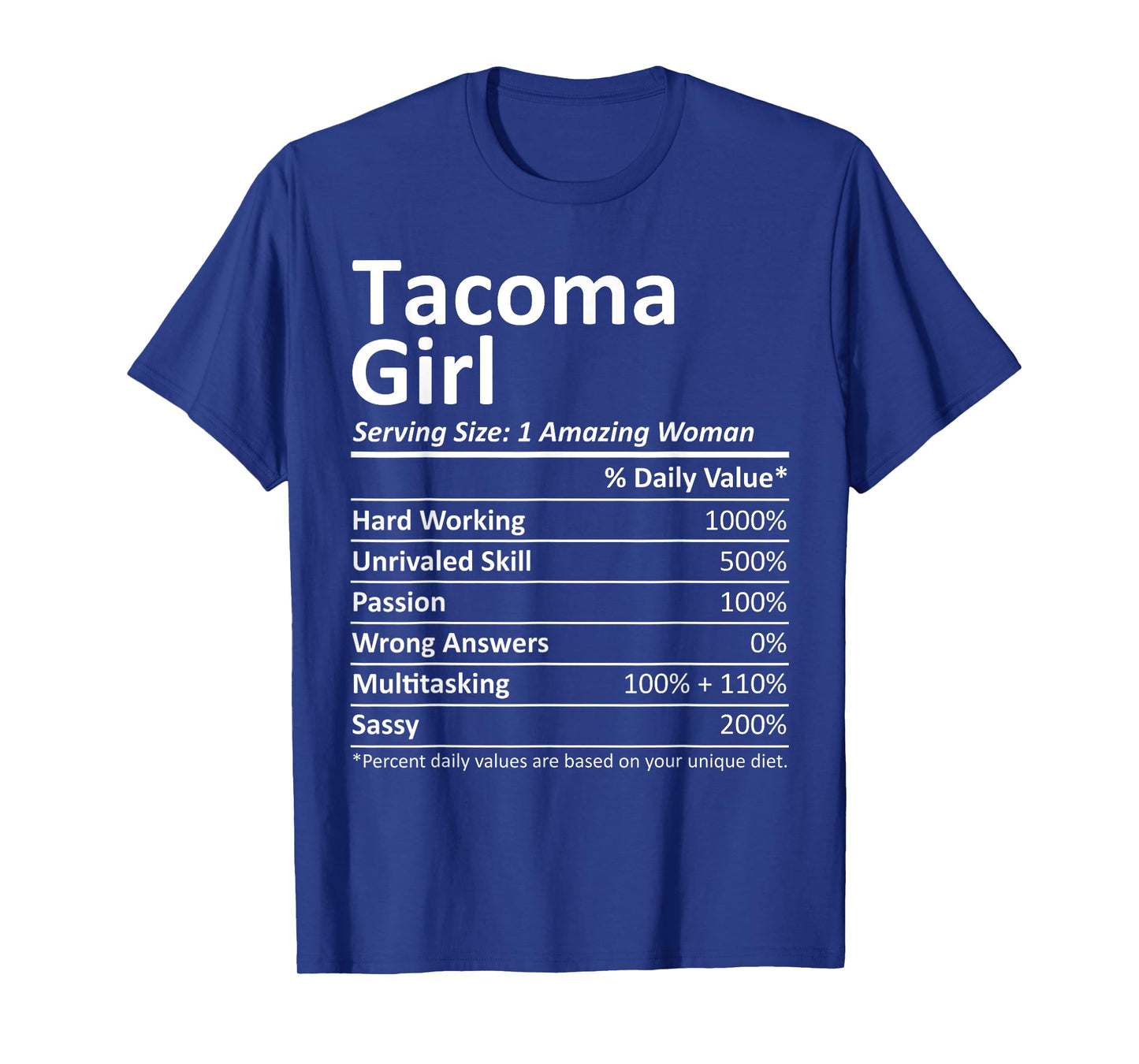 TACOMA GIRL WA WASHINGTON Funny City Home Roots USA Gift T-Shirt