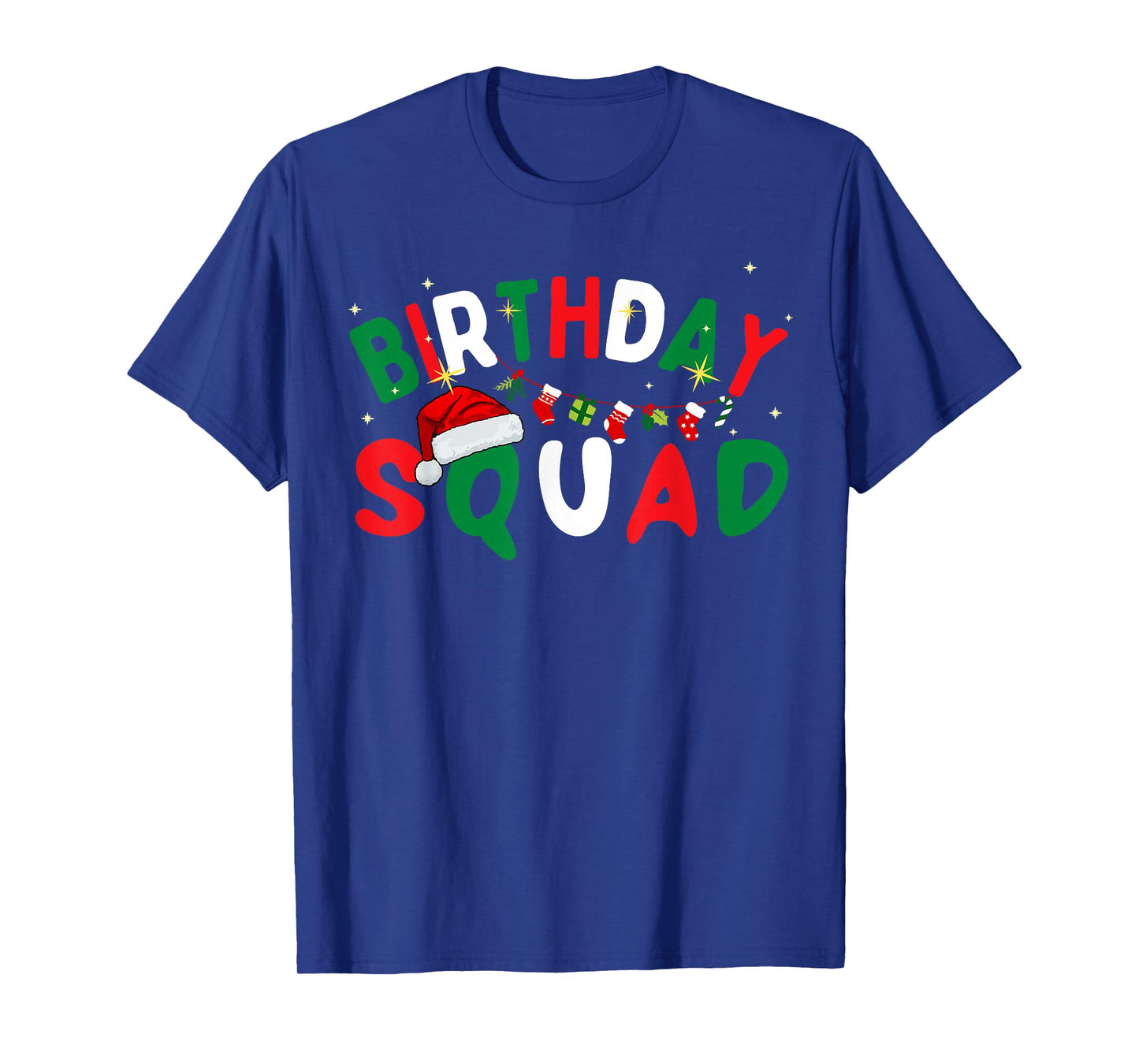 Birthday Squad Christmas Theme Family Matching Xmas Kids T-Shirt