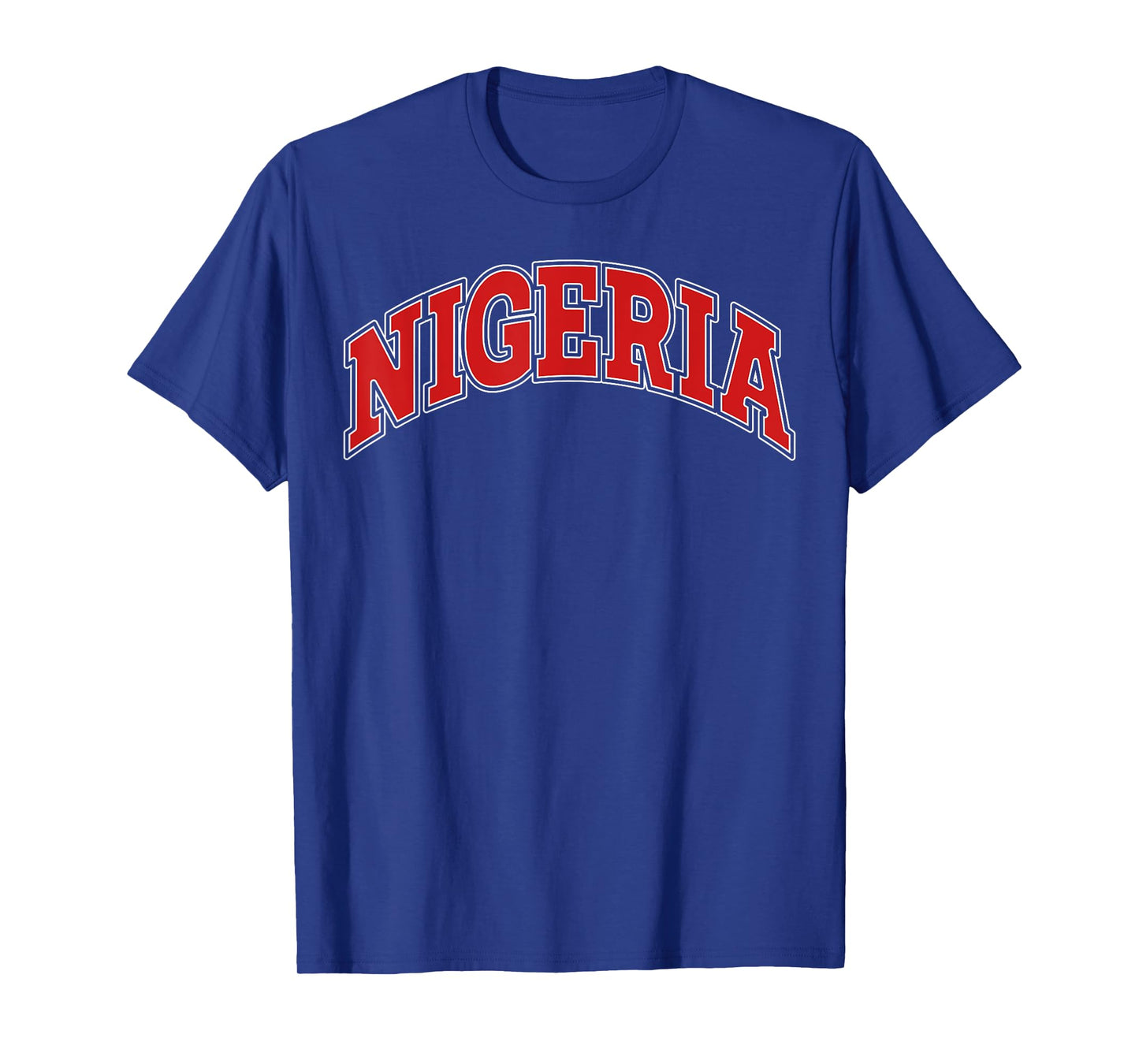 Nigeria College Style Red Throwback Souvenir T-Shirt