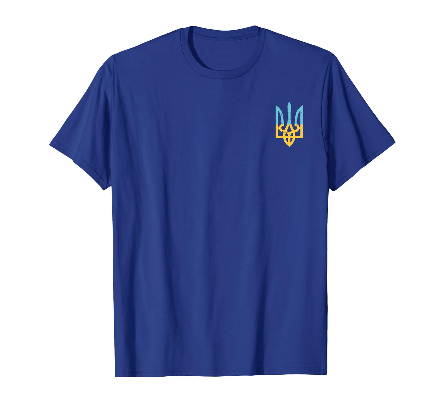 Ukraine Flag Trident Pocket Ukrainian Crest Women Men Kids T-Shirt