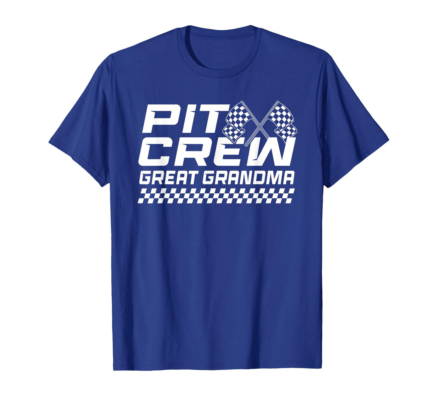 Pit Crew Great Grandma Race Car Birthday Family Racing Flag T-Shirt