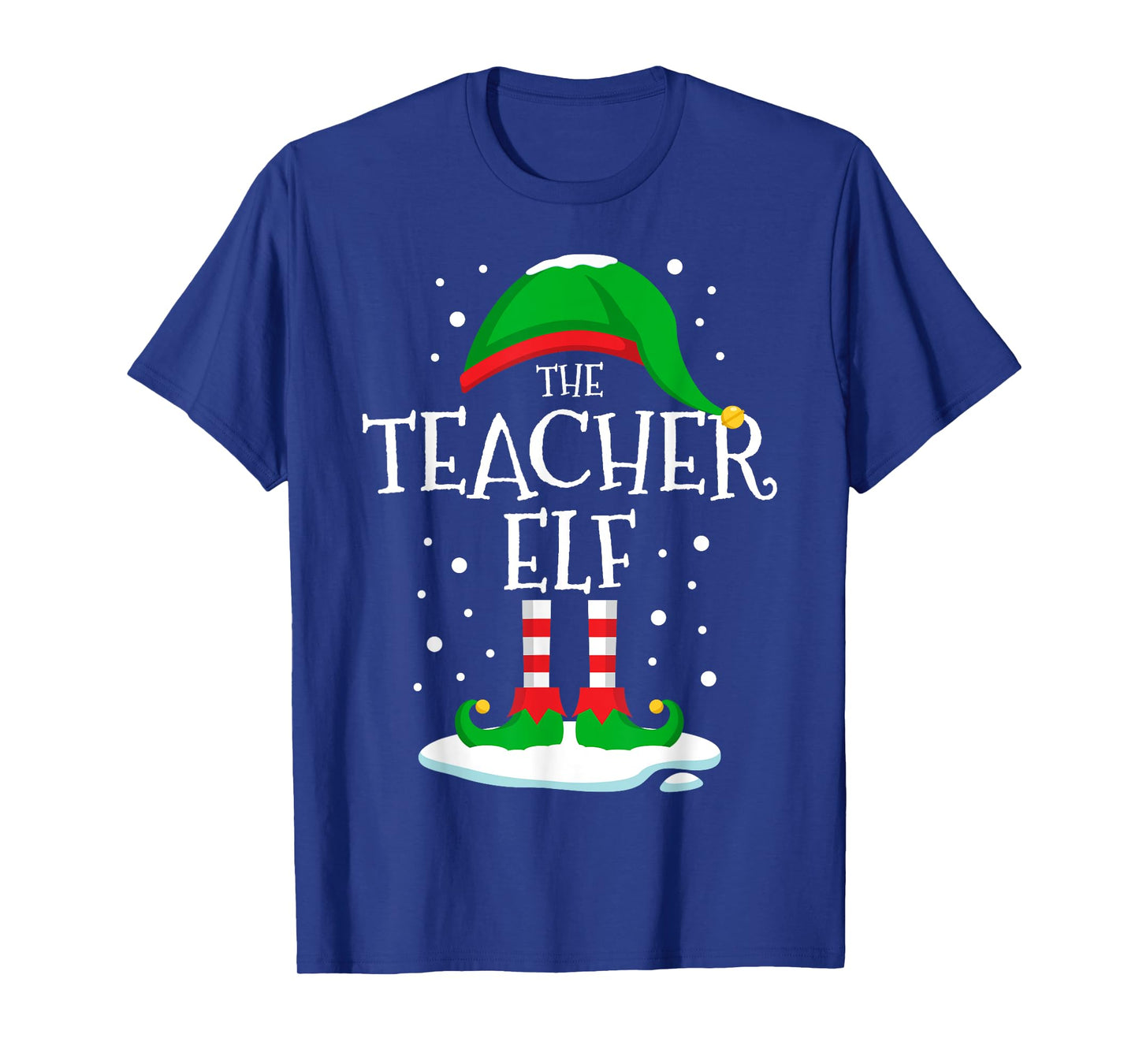 The Teacher Elf Christmas Family Matching Xmas Group Funny T-Shirt for Men Women