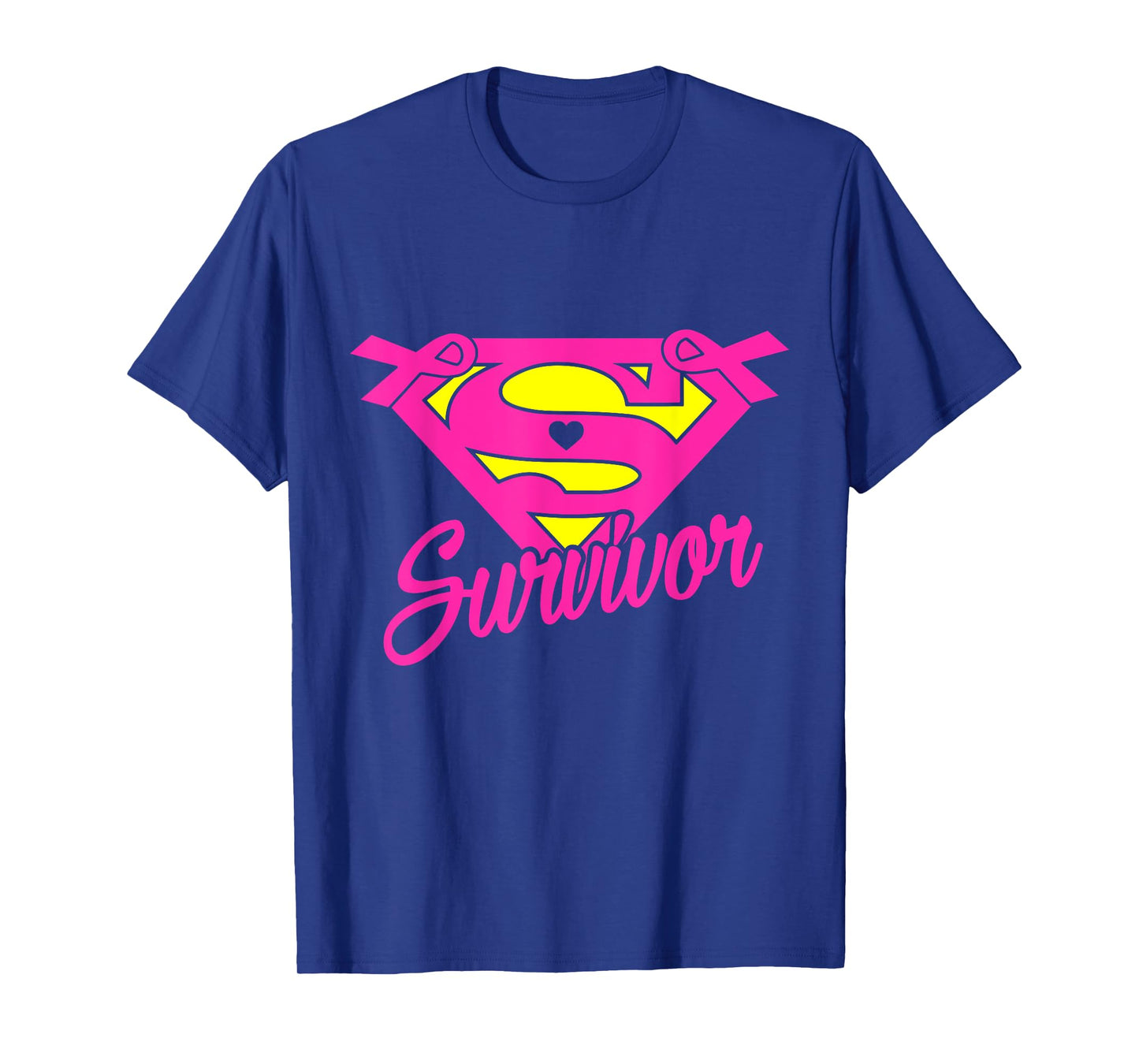 Breast Cancer Awareness Survivor Pink Ribbon Superhero T-Shirt