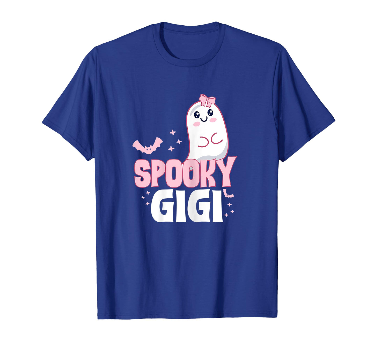 Womens Spooky Gigi Family Cute Pink White Ghost Boo Halloween Nana T-Shirt