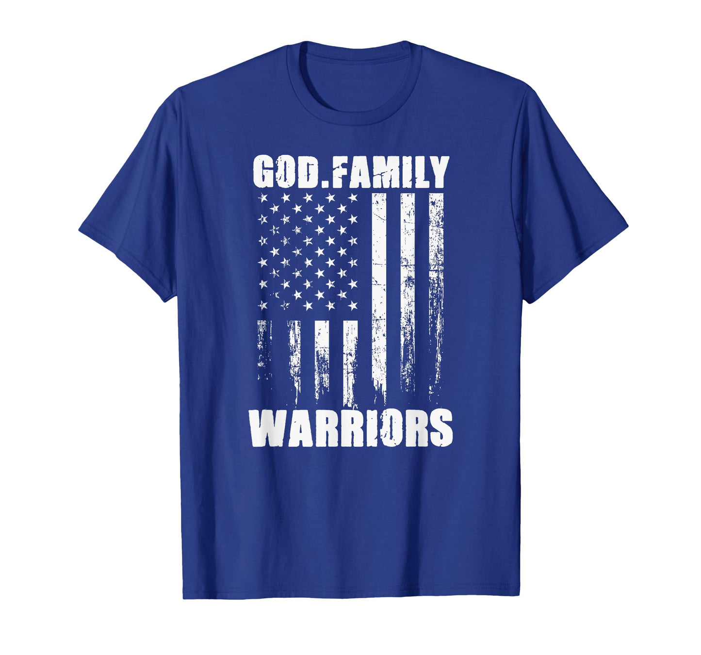 Bonham Warriors God. Family. Vintage USA Flag T-Shirt