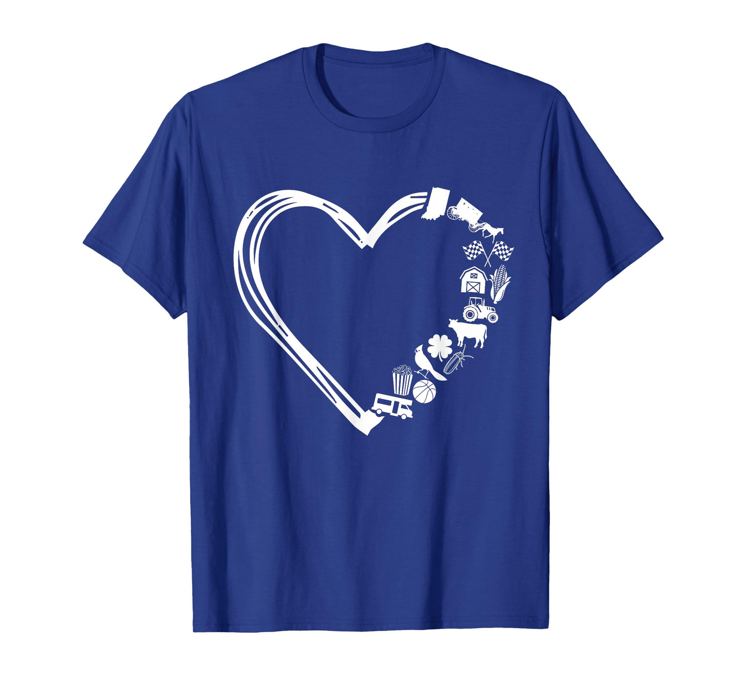 I Love the State of Indiana Heart T-Shirt