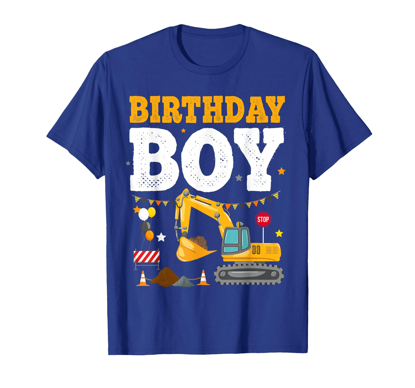 Birthday Boy Funny B-day Construction Crew Excavator Toddler T-Shirt