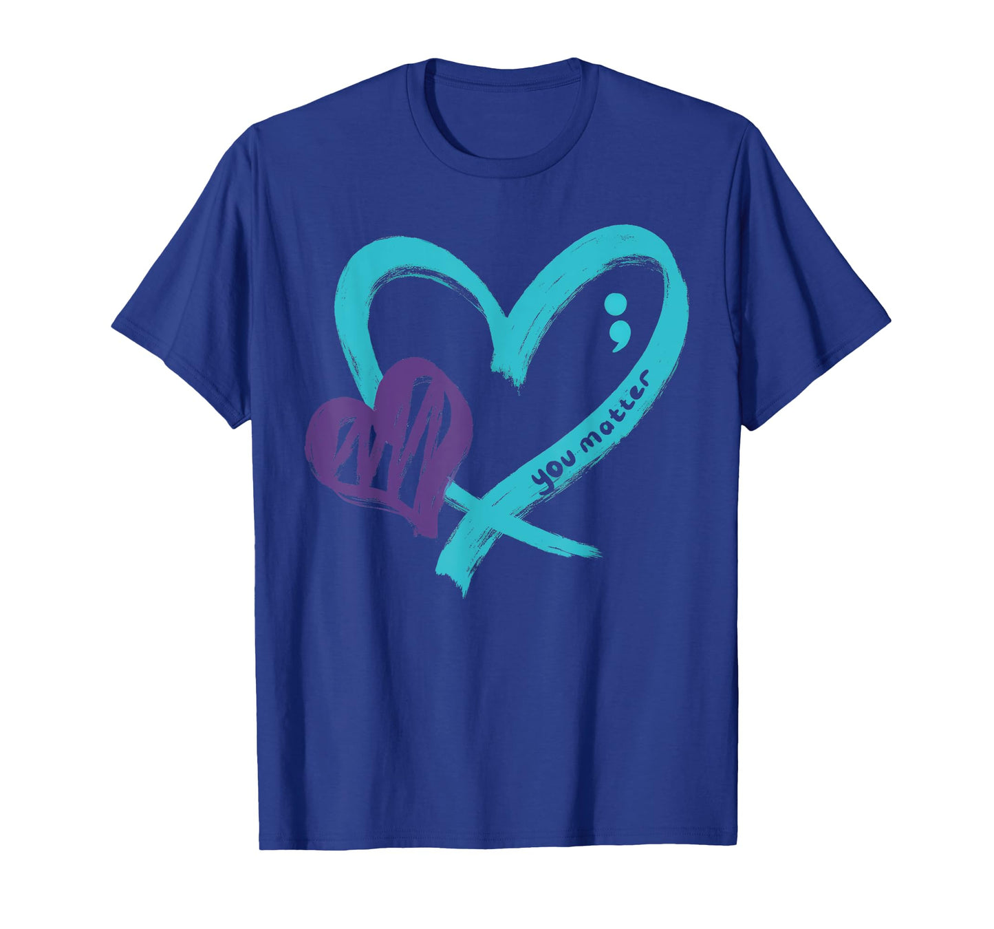 You Matter Suicide Prevention Awareness Teal Purple Heart T-Shirt