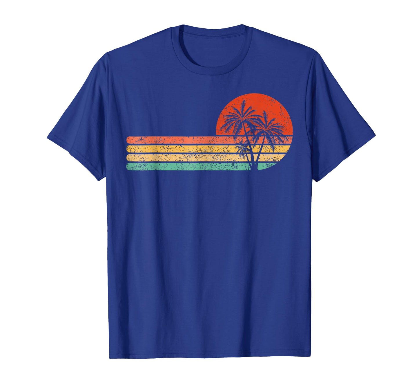 Vintage Summer Vacation Men Women Retro Beach Palm Tree T-Shirt