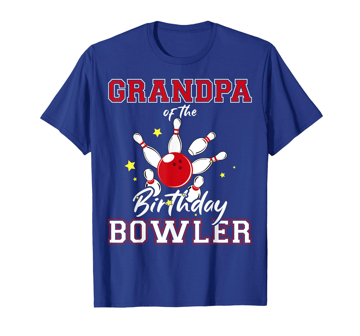 Grandpa Of The Birthday Bowler Bday Bowling Celebration T-Shirt