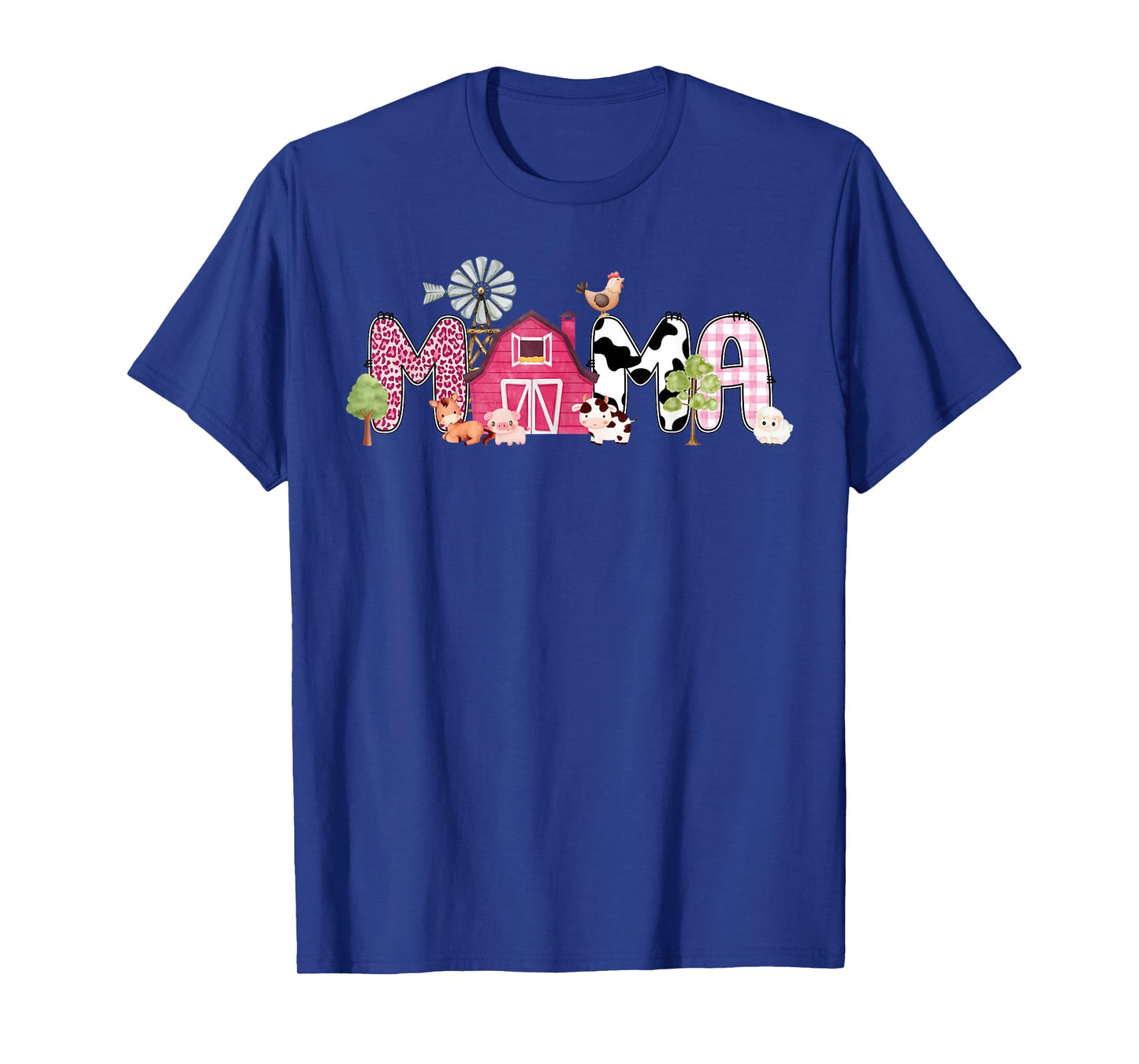 Mama Farm Animal Birthday 1st Family Matching Party Mom T-Shirt