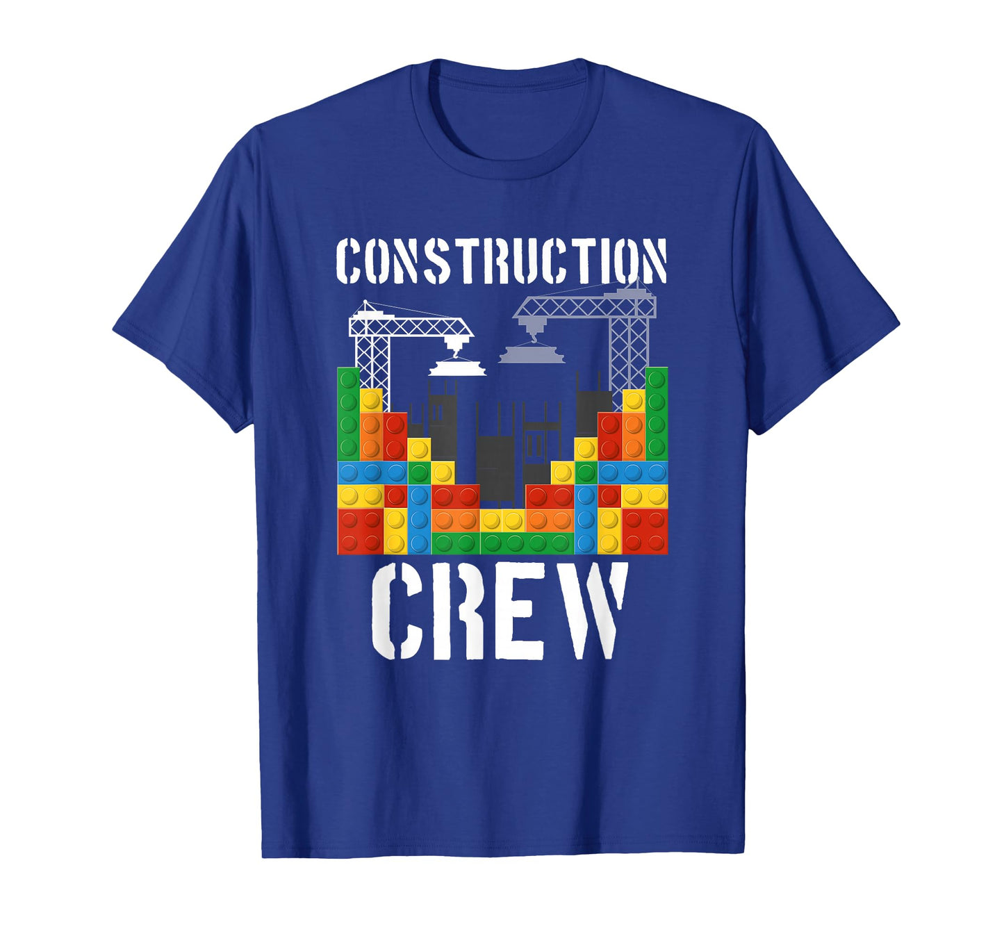 Construction Crew Master Builder Bricklayer Building Blocks T-Shirt